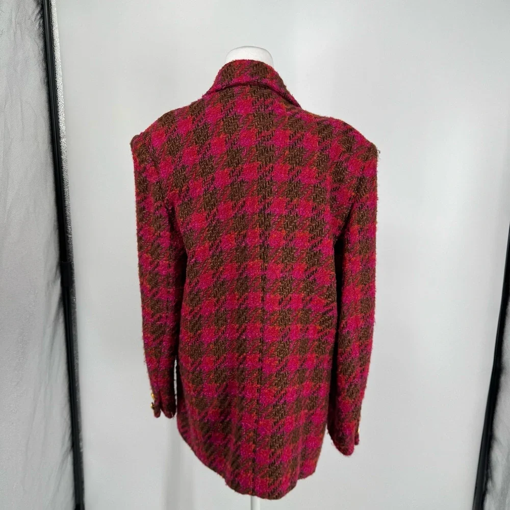 Vintage Rodier houndstooth tweed blazer with gold hardware - Picture 5 of 8